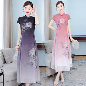 XFFS-9303新款旗袍连衣裙夏季中国民族风裙子