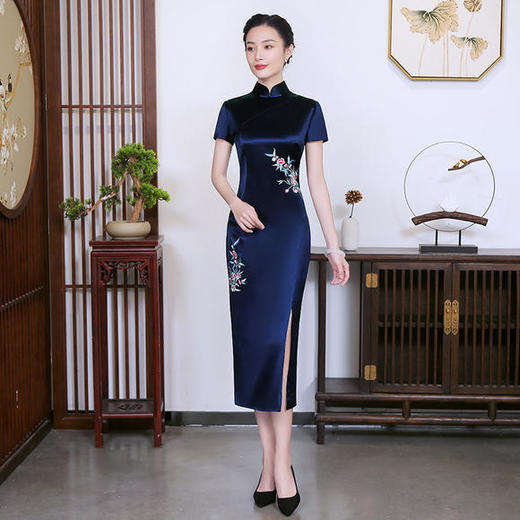 YSN-2011 新款重工刺绣长款走秀日常旗袍 商品图2