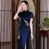 YSN-2011 新款重工刺绣长款走秀日常旗袍 商品缩略图1