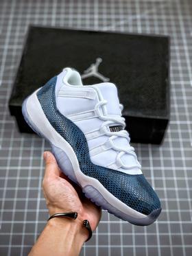 Air Jordan 11 Low “Navy Snakeskin”  AJ11蓝蛇 午夜蓝 / 蓝蛇纹 货号：528895-145 Size：36-46