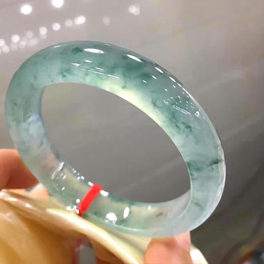 OCMY-冰种翡翠缅甸贵妃玉手镯正圈宽版飘花玉镯子女款 商品图1