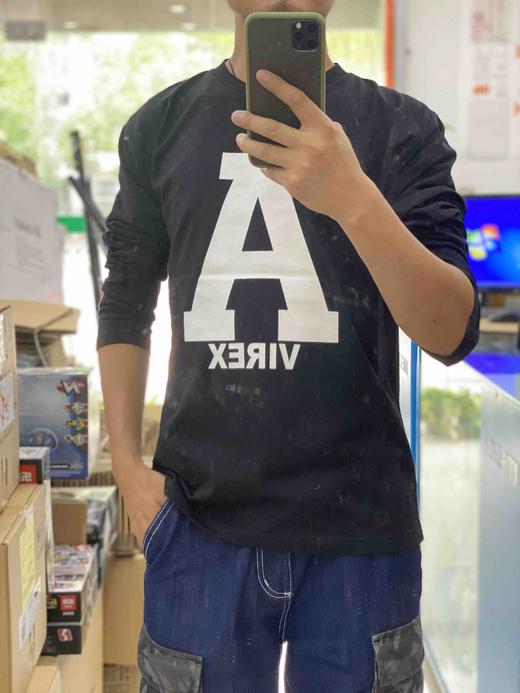 军潮！Avirex简约大A长袖T恤！单穿打底都是极好的！正品保真 商品图6