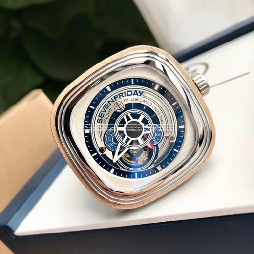 Sevenfriday 型号P3/06，独具匠心的船木甲板风格木质动态环，充满海风气息，海锚形状的时间标识与罗盘形状的表盘设计，细节之处彰显航海元素。47*47mm表径，科技木壳圈，材质工艺创意真心让 商品图10