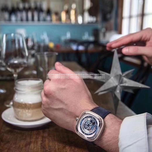 Sevenfriday 型号P3/06，独具匠心的船木甲板风格木质动态环，充满海风气息，海锚形状的时间标识与罗盘形状的表盘设计，细节之处彰显航海元素。47*47mm表径，科技木壳圈，材质工艺创意真心让 商品图1