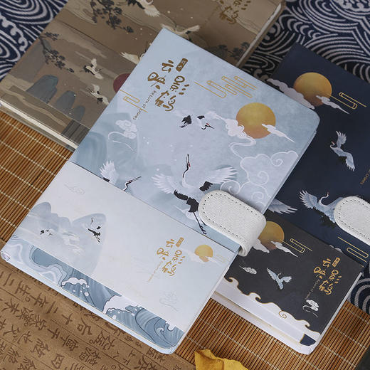 见鹤归精装本创意记事本 复古中国风手账  商品图1