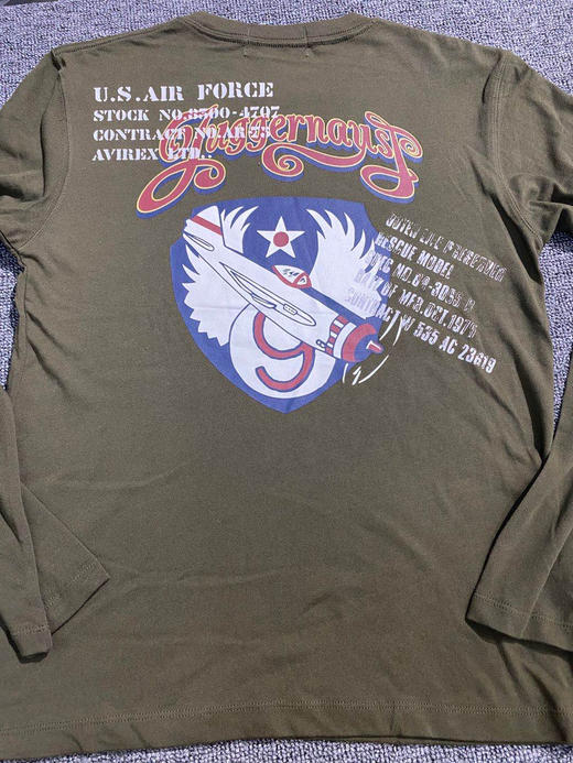 军潮！Avirex美军官方供应商！空军主题长袖T恤！标全。正品保真。 商品图5