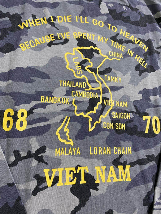 军潮！美军官方供货商Avirex迷彩长袖T恤！保真！ 商品图3