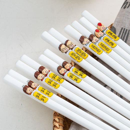 陶瓷筷子家用环保骨瓷防滑高强度防摔防霉个性创意专用亲子筷套装 商品图6