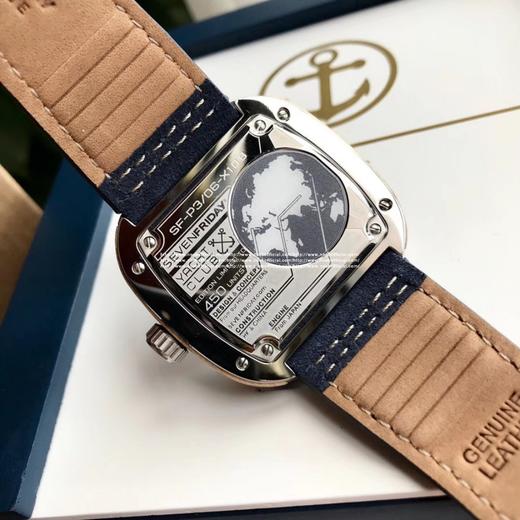 Sevenfriday 型号P3/06，独具匠心的船木甲板风格木质动态环，充满海风气息，海锚形状的时间标识与罗盘形状的表盘设计，细节之处彰显航海元素。47*47mm表径，科技木壳圈，材质工艺创意真心让 商品图6