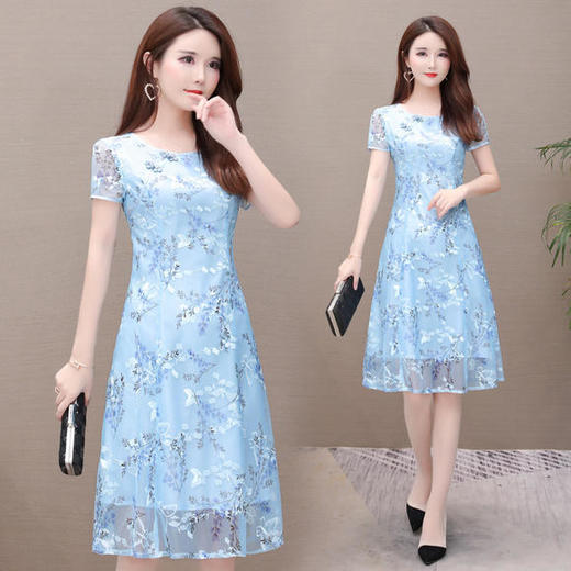 YW-TB-MLN8989复古修身改良版旗袍绣花气质连衣裙 商品图0