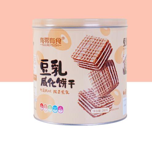 有零有食桶装豆乳威化288g/桶 商品图0