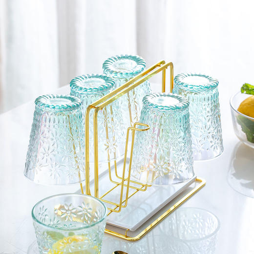 摩登主妇ins风小雏菊玻璃杯水杯家用套装网红透明杯子女可爱创意 商品图1