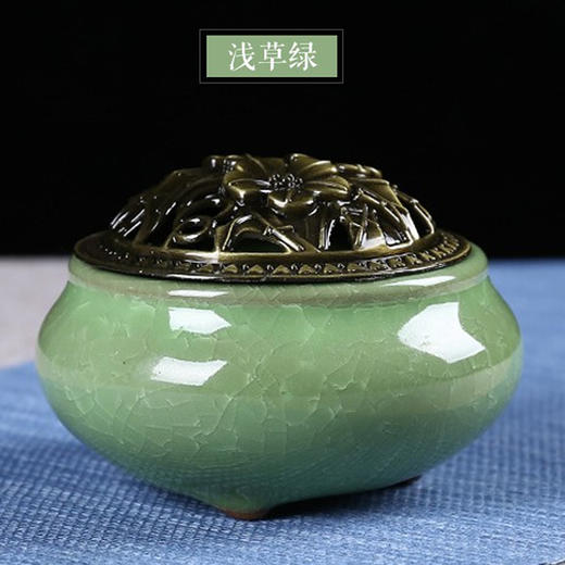 【闻一闻好睡眠，点一点防蚊虫】家用盘香室内净化空气厕所除臭卫生间香薰艾草驱蚊香 香炉颜色随机发货 商品图3