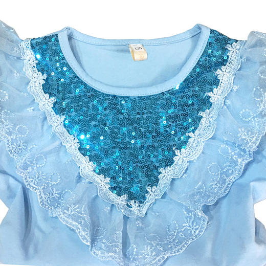 BYN-8060（活披风 可拆）新品冰雪奇缘爱莎渐变连衣裙子elsa女童网纱蓬蓬裙 商品图2