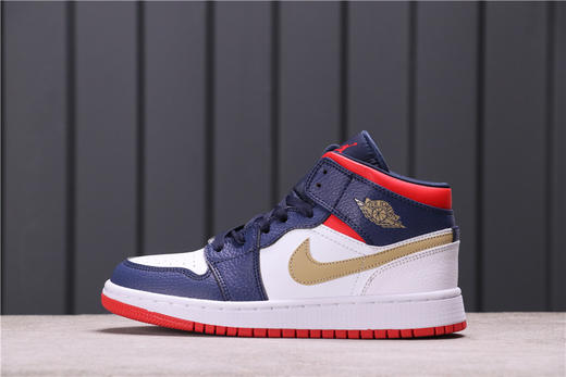 乔丹/Air JordanAJ1 aj1 乔丹1代 乔1 乔丹1代中帮系列 Air Jordan 1 Mid GS “Olympic 商品图0