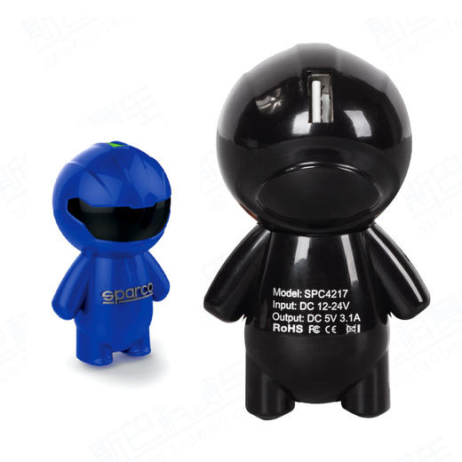 Sparco 创意赛车人样式 汽车点烟器转USB适配器 商品图2