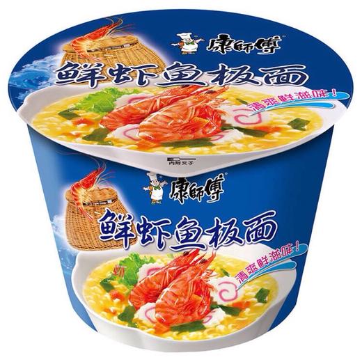 康师傅鲜虾鱼板面（101g/桶） 商品图0