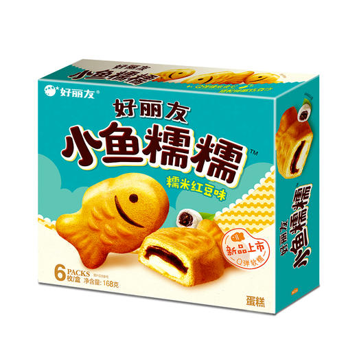 好丽友小鱼糯糯糯米红豆味6枚（168g/盒） 商品图0