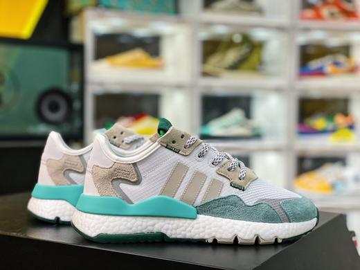 阿迪达斯Adidas三叶草 Originals Nite Jogger Boost"Ice Blue/Grey/Green/Cherry"夜行慢跑者系列爆米花高弹复古休闲运动百搭跑 商品图0
