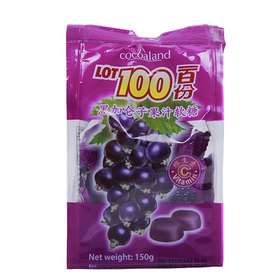 百分百 果汁软糖150g（黑加仑味）/包 -9556296302089-24包/件