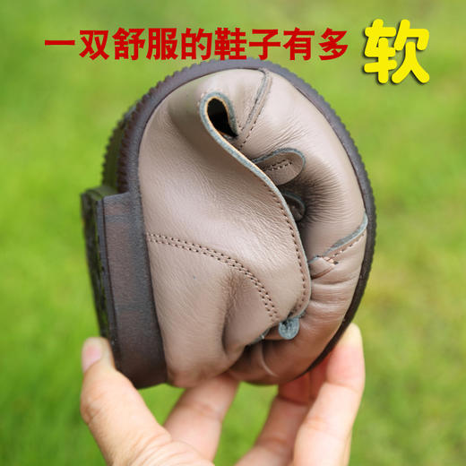 OL-8708新款民族风真皮女式休闲软底平底妈妈鞋 商品图3