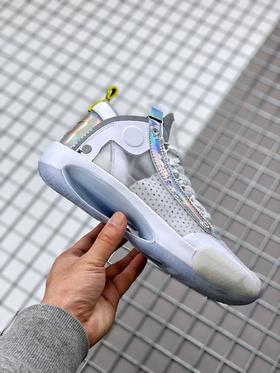 Air Jordan XXXIV “ASG” AJ34 乔丹34代 白镭射 #前后独立气垫 超轻鞋面 独立后跟 镂空中底 尺码36-46 货号：BQ3381-101