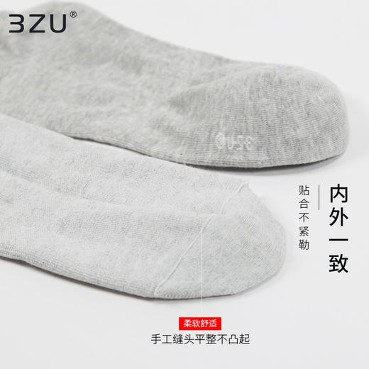 5双装袜子男纯棉船袜夏天薄款透气吸汗低帮防滑不掉跟夏季浅口短袜 商品图3