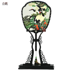 凯崎湘绣 精品双面绣 宫廷扇 复古宫扇摆件 纯手工刺绣古风礼品 送老外中国特色 玉兰家居摆件