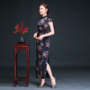QY-Y5883-33-36真丝2020款中式复古旗袍裙 商品缩略图1