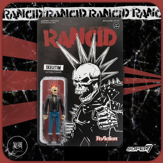 Super7 Rancid ReAction Figure Skeletim 复古 挂卡 金属乐 潮流玩具 摆件 商品图0