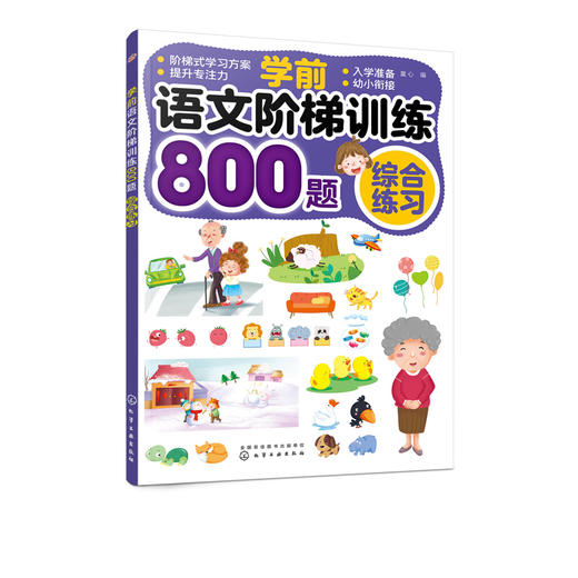 学前语文阶梯训练800题 综合练习 童心 早教启蒙学前语文数学思维训练拼音拼读训练学习教材幼升小儿童识字书幼儿认字学前班练习册 商品图5