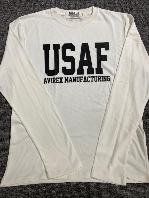 Avirex秋冬潮搭内搭字母长袖T恤！标全保真！ 商品图2