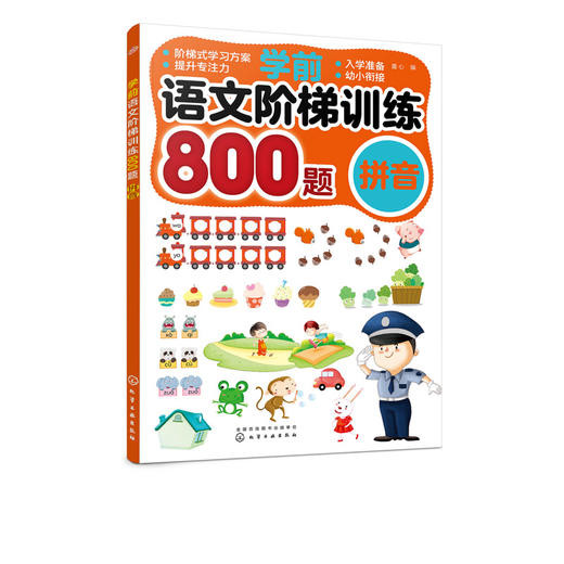 学前语文阶梯训练800题 拼音 童心 幼儿园幼小衔接学前拼音基础教材天天练本一年级小学生语文纯拼音课外阅读故事书启蒙拼读手册 商品图5