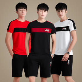 SP-1617802新款潮流时尚宽松短袖短裤休闲运动两件套