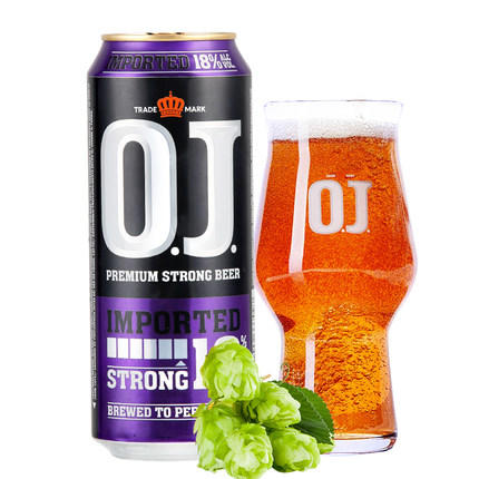 【长期有货】O.J.18度烈性啤酒   一箱500ml*24瓶 商品图1