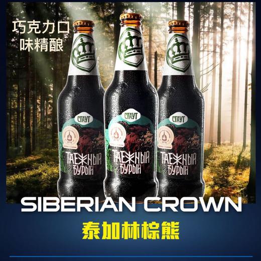 【长期有货】俄罗斯棕熊烈性黑啤酒  一箱440ml*20瓶 商品图0