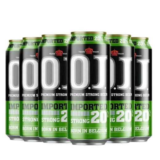 【长期有货】O.J.20度烈性啤酒  一箱500ml*24瓶 商品图1
