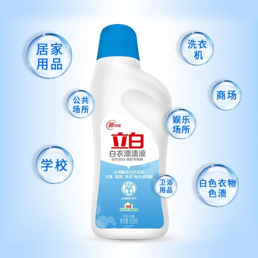 立白白衣漂渍液600g家用去黄去渍还原染色白色衣物漂白剂清洁渍剂 立白漂渍液600g*1瓶 商品图0