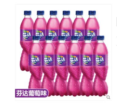 可口可乐芬达葡萄味汽水500ml(1*24瓶)（新货）((0400011) 商品图0