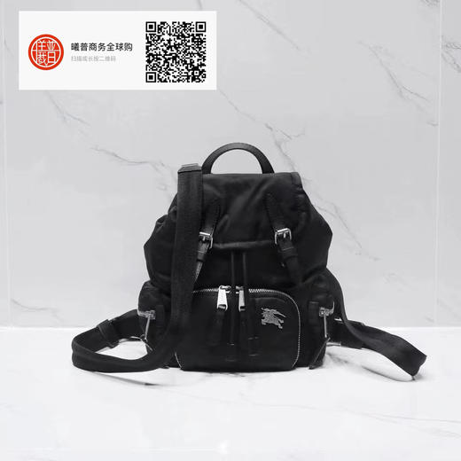 Burberry 战马LOGO背包黑色 16x11x26cm Ed7-13x1.2 包包女款 商品图1
