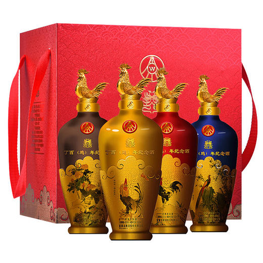 【长期有货】52°五粮液鸡年纪念酒 浓香型 500ml×4瓶 商品图0