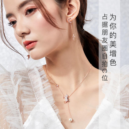银千惠/纯银独角兽项链女小众设计简约锁骨吊坠网红新款礼物送女友 商品图3