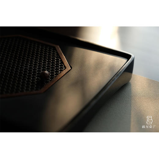 缘石台/无问干泡盘/小茶盘玉檀砚+手编铜 商品图4