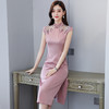 AHM-yk6317新品复古中长款时尚名媛气质修身显瘦连衣裙 商品缩略图3