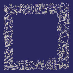 【设计师联名】80支棉印花55x55cm小方巾（Keith Haring街头绘画艺术家作品）