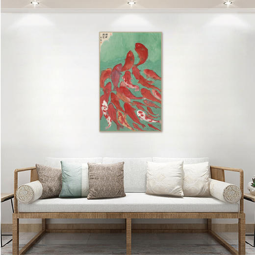 贾宽艺术复制画《鸿运满堂》/画芯尺寸88*146cm/已装框 商品图0