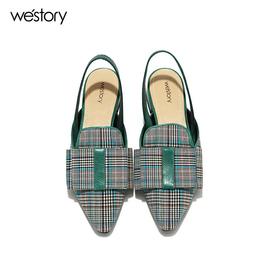 westory平底蝴蝶结百搭凉鞋W282H60231