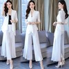 WZNH-HHSJ9907配腰带 荷叶边三件套气质淑女简约不规则套装 商品缩略图0