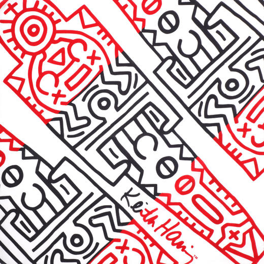 【设计师联名】55*55cm棉印花小方巾（Keith Haring街头绘画艺术家作品） 商品图0