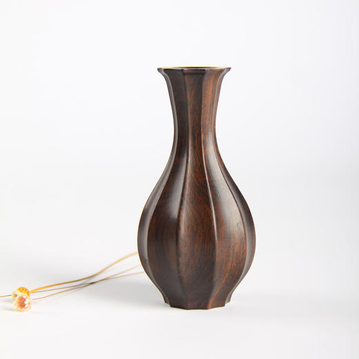 ° 《瓜棱》黑檀 转轴花瓶花插 商品图1